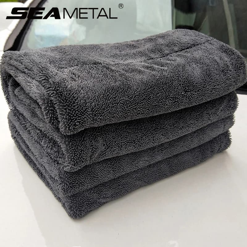 Asciugamano per lavaggio auto 1200GSM Asciugamano bifacciale Dettagli auto Panno treccia intrecciata Straccio super assorbente per accessori per il lavaggio domestico dell'auto