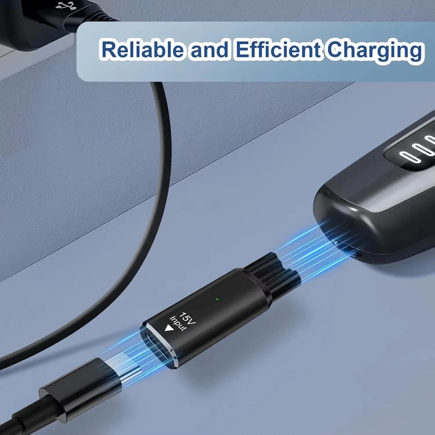 LISI 15V HQ8505 Type-C Charging Adapter for Philips Norelco One Blade Pro QP6510 QP6520 QP6530 Barba Trimmer