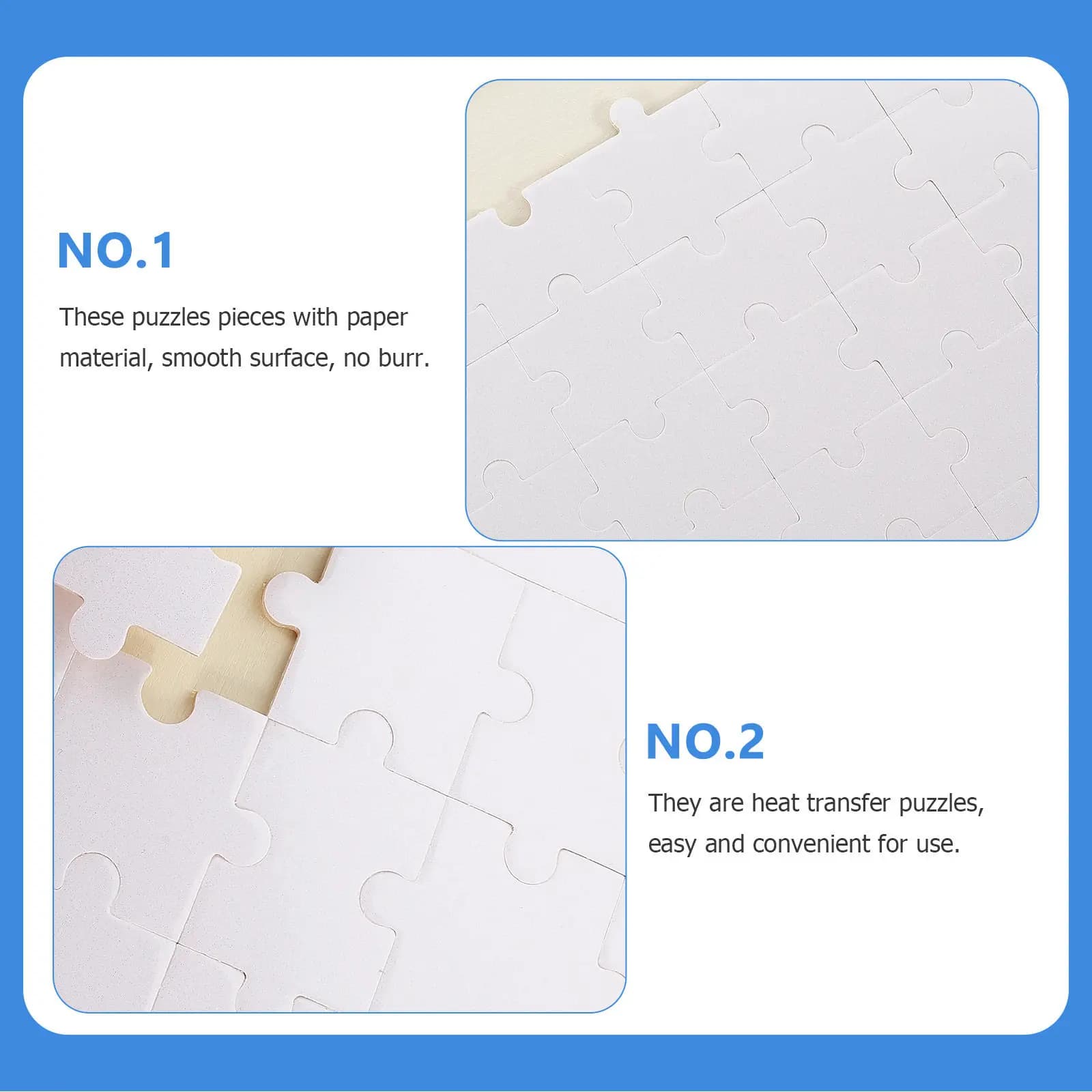 Puzzle in legno grezzo fai da te per trasferimento a caldo, artigianato per bambini, stampa termica a sublimazione, regalo educativo