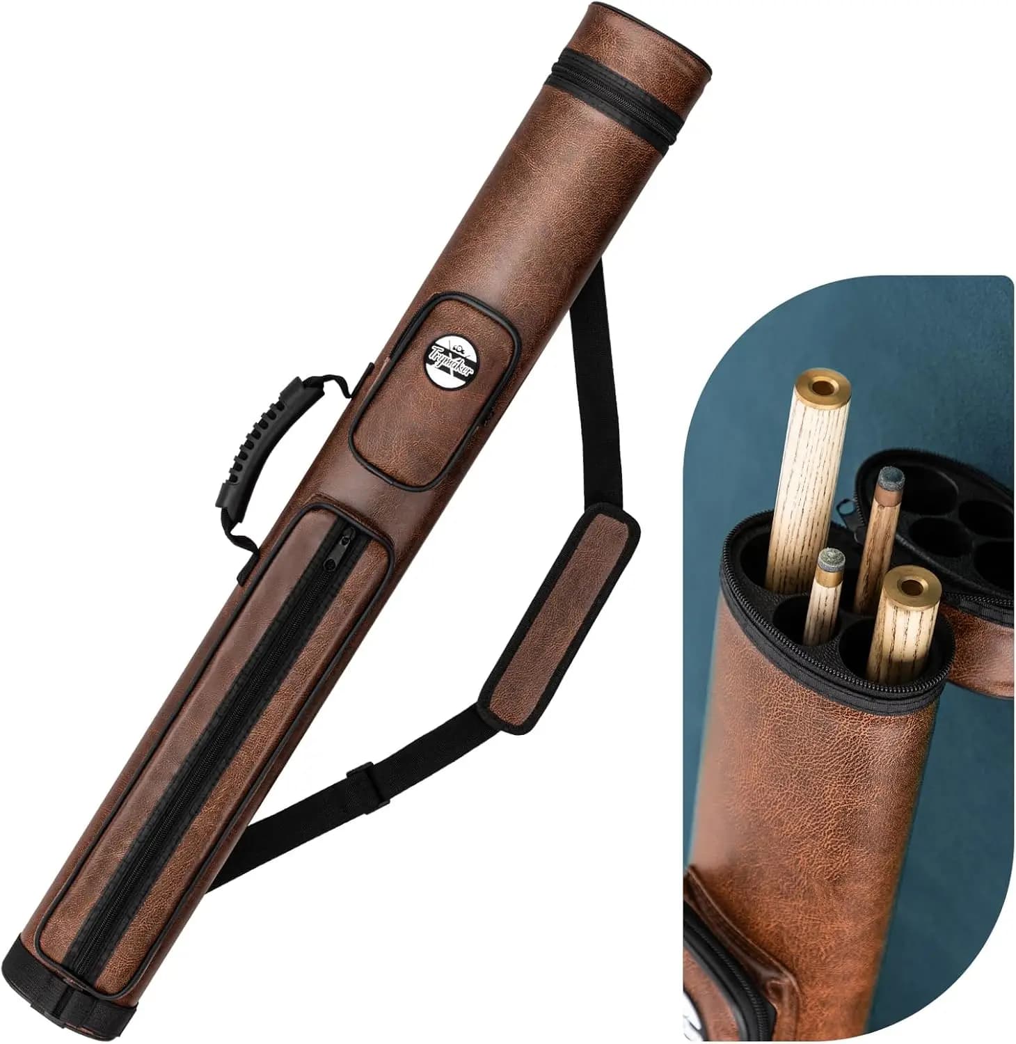 Borsa rigida da biliardo per 2 stecche da biliardo, custodia per bastoncini 2x2 - Accessorio durevole per biliardo