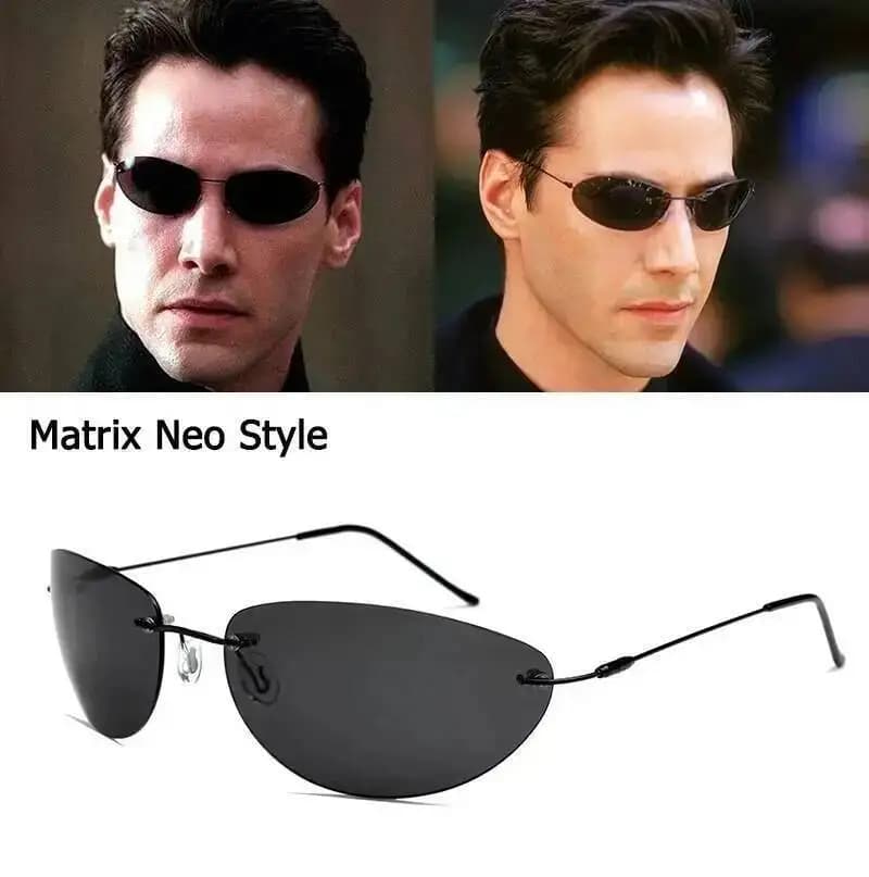 OCYCO 2026 Polarized Ultralight Fashion Pilot The Matrix Neo Sunglasses Rimless Men Driving Brand Design Sun Glasses De Sol