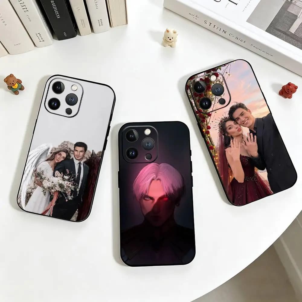 Custodia Morbida Nera R-Romance Club Game per iPhone 17, 16, 15, 14, 13, 12, 11 Plus, Pro Max e Altri Modelli