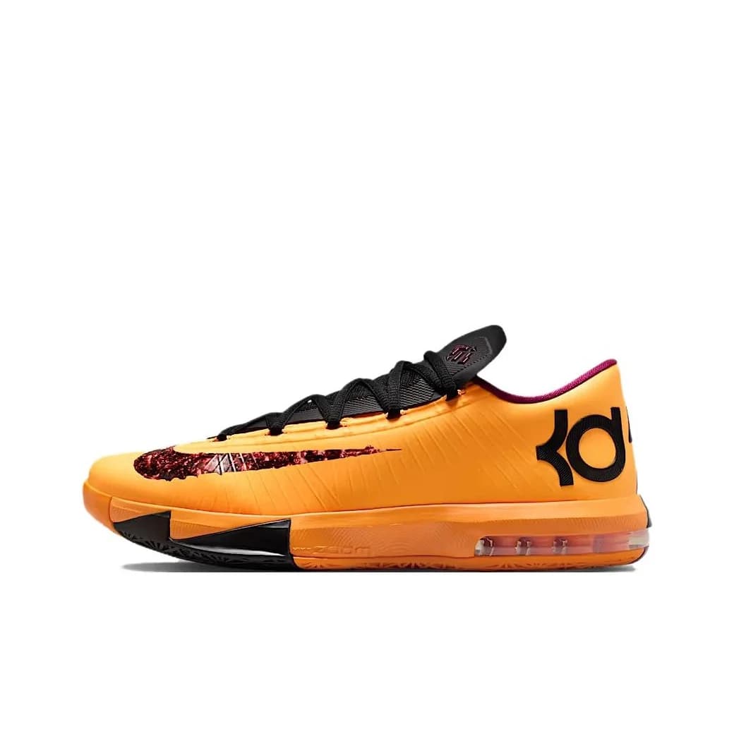 Nike KD 6 Low top Basketball Shoes Men's Yellow Black IB6903-800