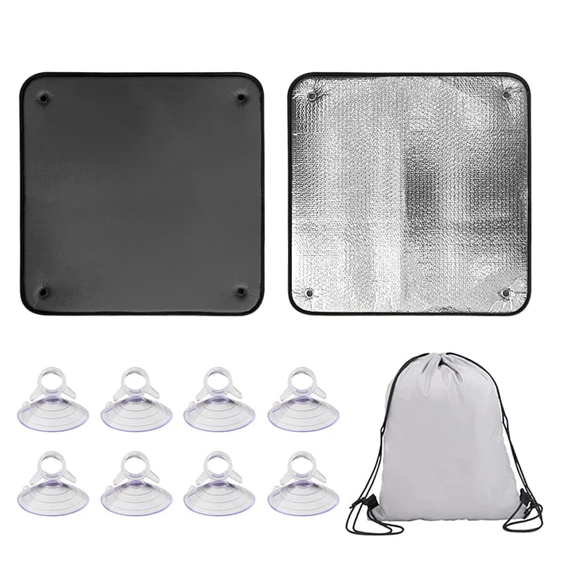 2 Pieces Thermal Curtains Mirrors for Window Fiat Ducato Peugeot Boxer Citroen Relay, High Insulated Sun Curtains for sliding doors Van Camper