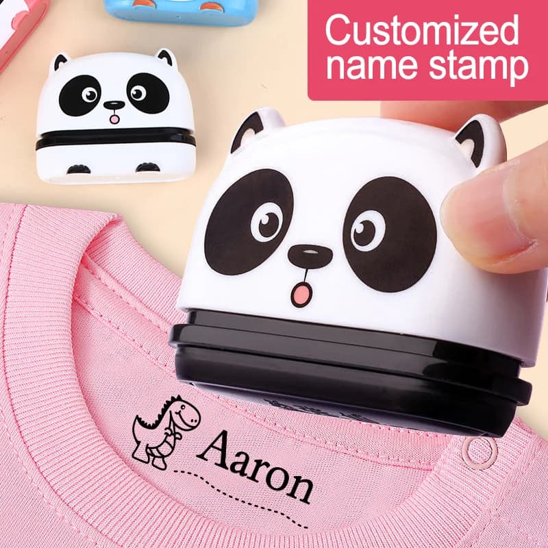 Custom Name Stamp Paint Kit for Kids - Waterproof Baby Seal with Personalization, Perfect Kindergarten Gift & School Supplies
