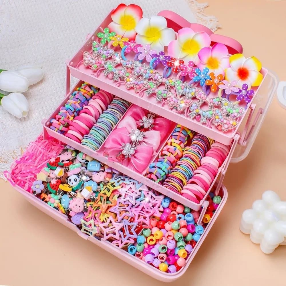 Flower High Elastic Hair Accessories Set No Hurt Hair Colorful Hair Clips Kids Hair Accessories Girls Children