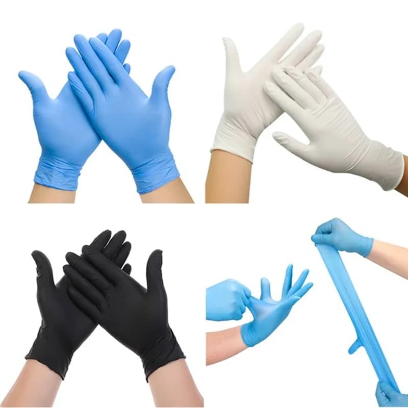 20/50PCS Guanti monouso Guanti in nitrile per cucina Giardino Lavoro Bellezza Tatuaggio Lavapiatti Guanti per la pulizia della casa Lattice gratuito