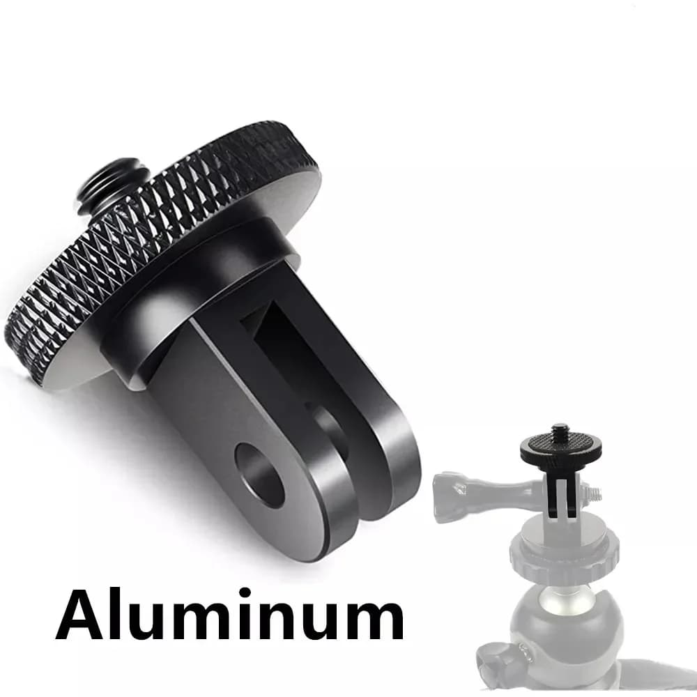 Adattatore per treppiede con vite da 1/4 di pollice, supporto girevole a 360° per Go Pro 13 12 11 10 9 Insta 360 X5 X4 DJI OSMO 360, accessori per fotocamera.