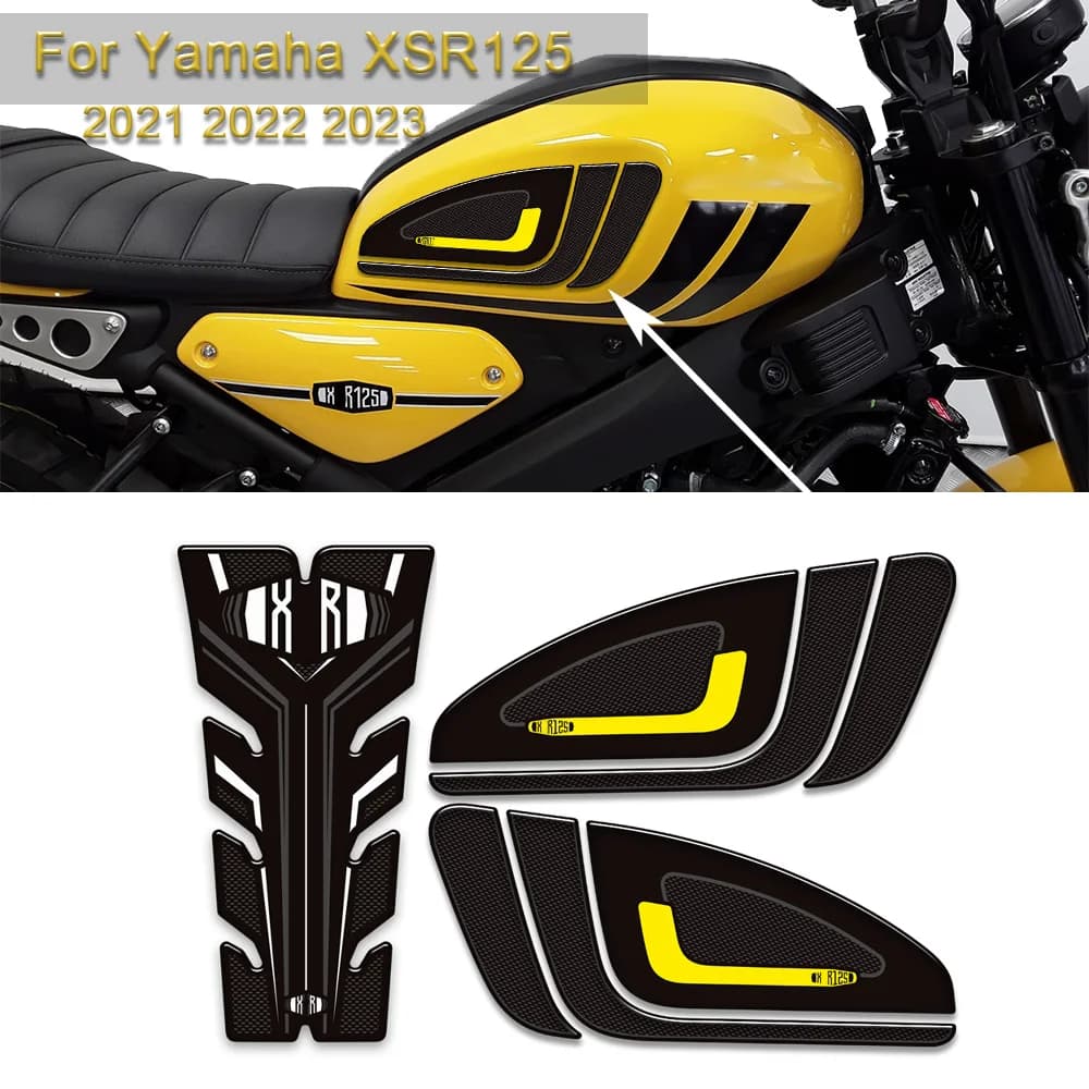 Anti-scratch protection Relief of the tank Gas side knobs Fuel oil Kit Ginocchio 2021 2022 2023 For Yamaha XSR125 XSR 125 Moto