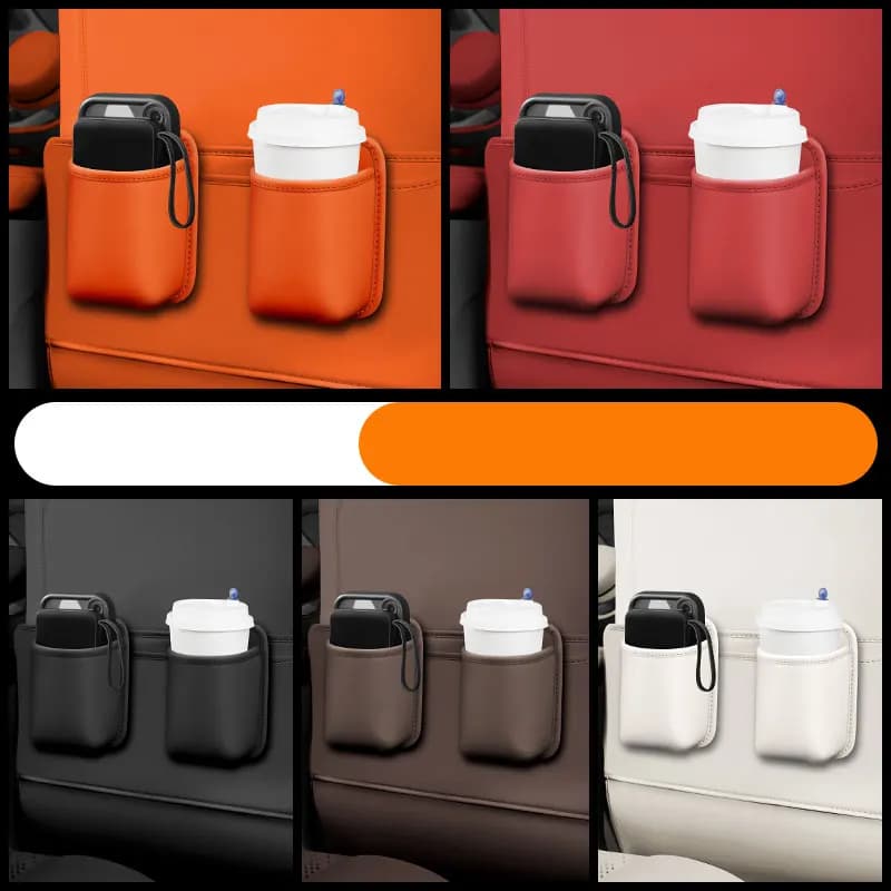 Car trash can, car water cup holder, interior umbrella storage hanging bag, door storage, car seat storage box bag