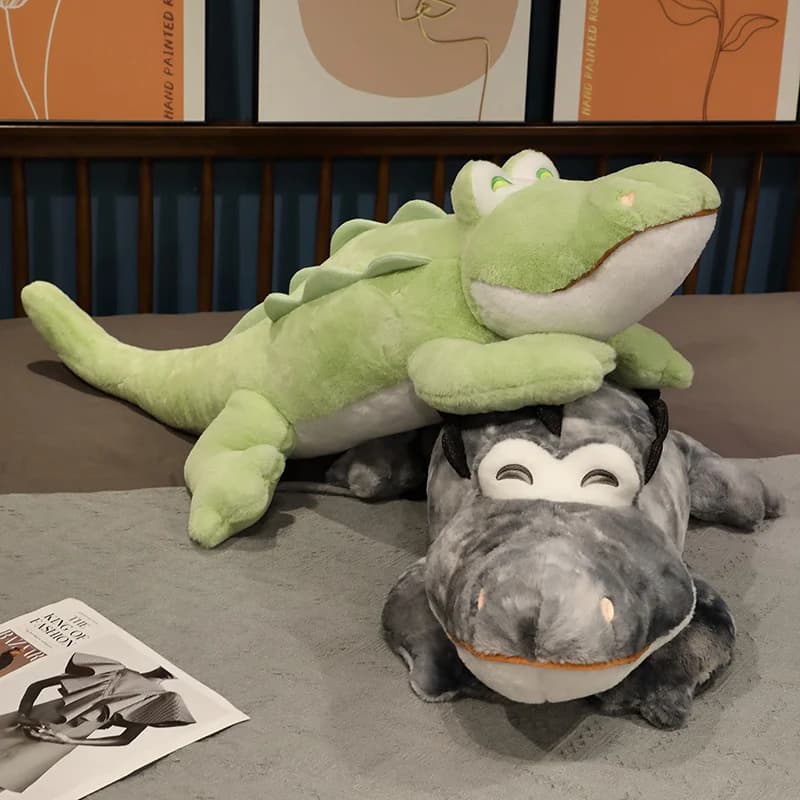 Morbido peluche coccodrillo soffice cuscino pieno di peluche bambola giungla verde gigante cuscino divano in alligatore regalo di compleanno per bambini