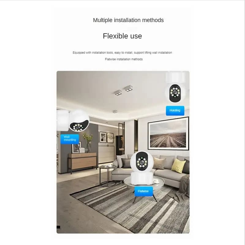 A77K 2MP WiFi IP Camera Security Camera Home Smart Full-Color HD Camera Two-Way Audio Wireless WIFI Monitor EU Plug