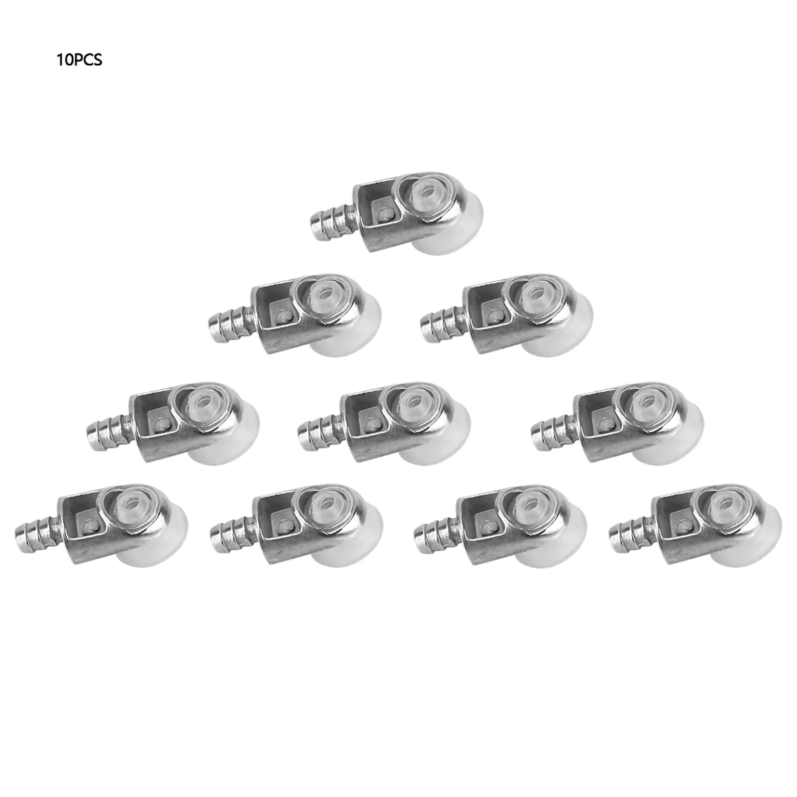 Glass Shelf Support Brackets with Suction Cup 10 Pack Metal & Plastic Right Angle Shelf Clips for Cabinet Furniture and