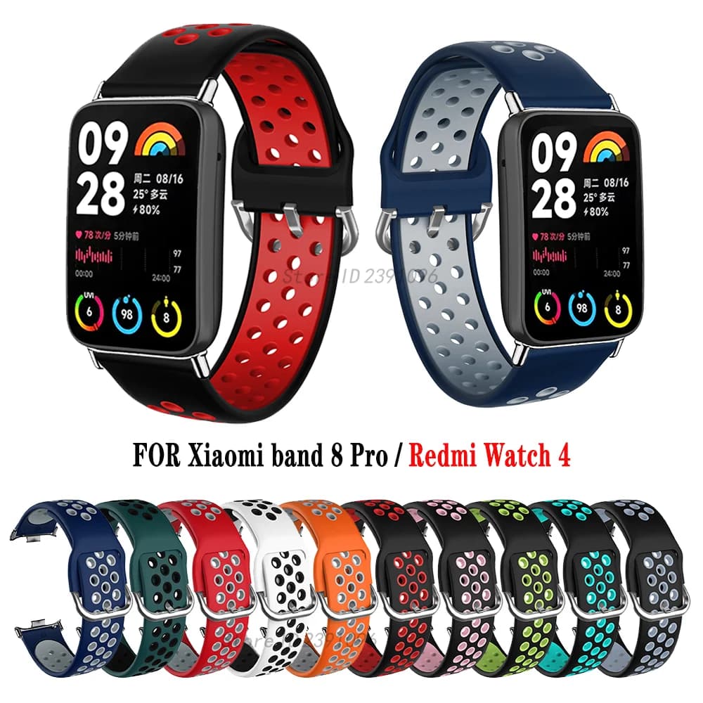 For Xiaomi Mi Band 8 Pro Smart Watch Silicone Strap Bracelet For Redmi Watch 4 Sport Strap MiBand 8 Watchband Accessories Correa