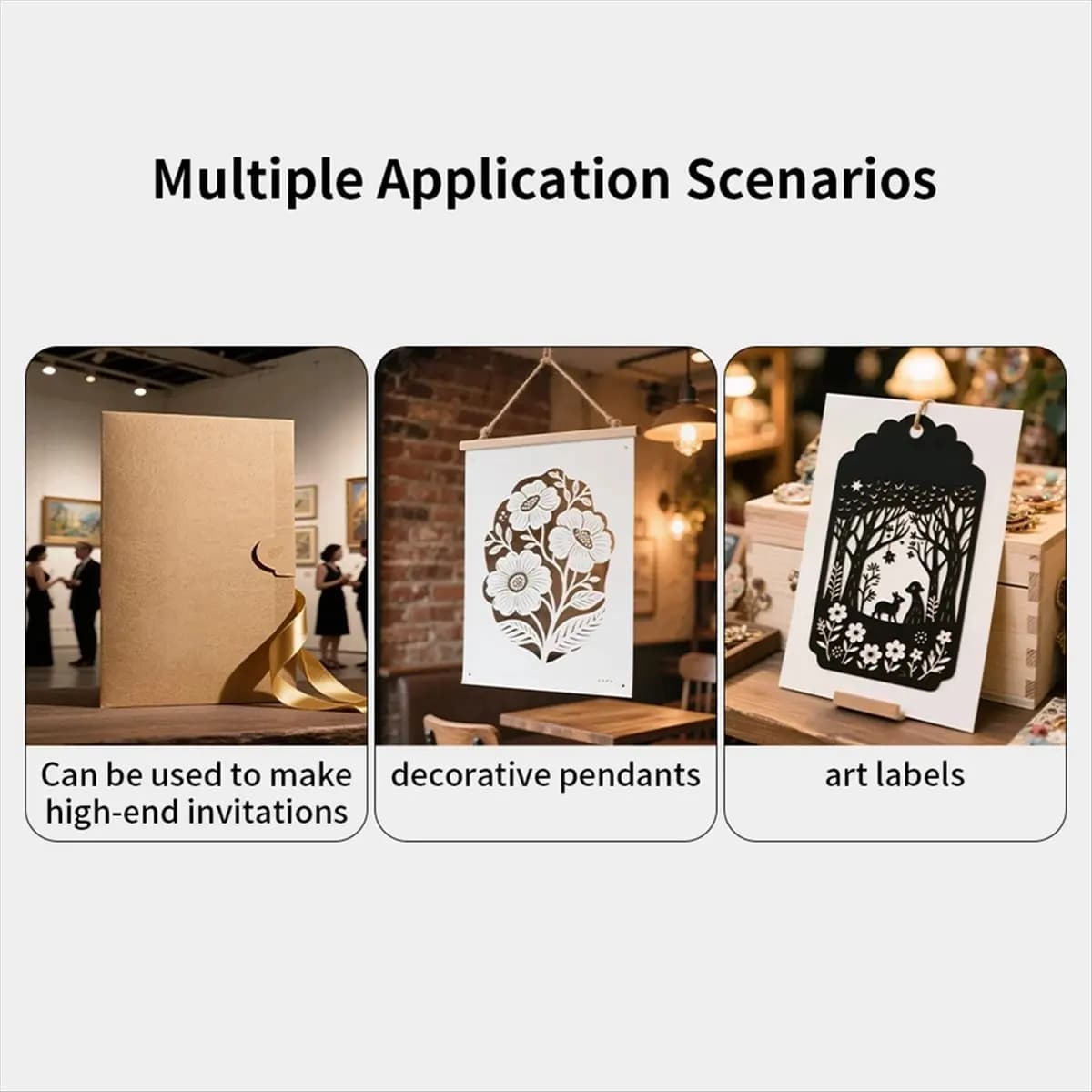 (B63C) 25Pcs A4 Card Paper Smooth Surface Easy to Cut for 3D Printer for Bambu Lab H2D Laser Engraving and Cutting C