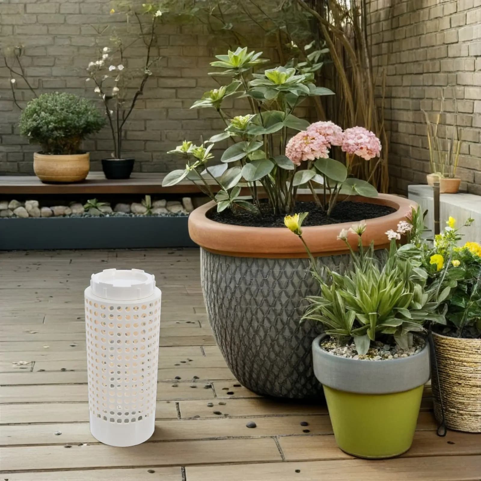 2 Contenitori per Compostaggio da Esterno Interrati - 26x11x11 cm, Contenitore per Compostaggio a Lombrichi per Aiuole da Giardino - Ricicla Rifiuti di Frutta e Verdura