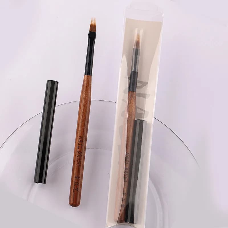 1/12PCS Round Wood Handle Nail Drawing Brushes For Manicure Lines Painting Gradient UV GEL Extension Builder Drawing Pen