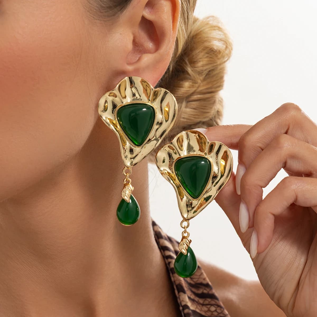 IngeSight.Z Hyperbole Vintage Metal Geometric Water Drop Pendant Earrings Women Fashion Charm Drop Jewelry Accessories 2027 New