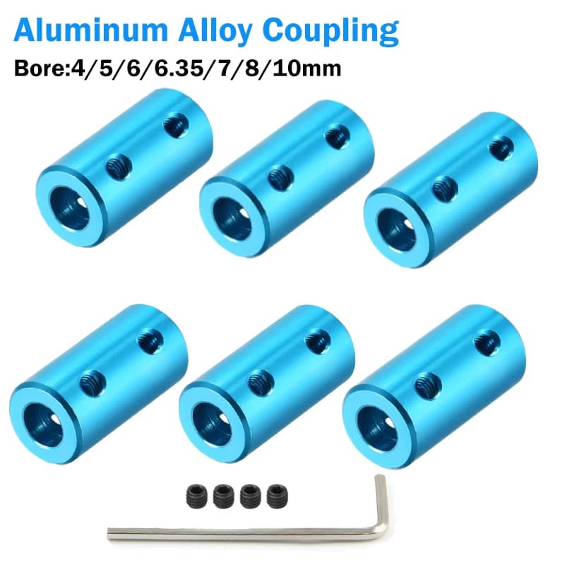Manicotto connettore motore accoppiamento 2 pezzi Adatta 4/5/6/6.35/7/8/10mm Giunto albero flessibile in alluminio per stampanti 3D, modelli navi