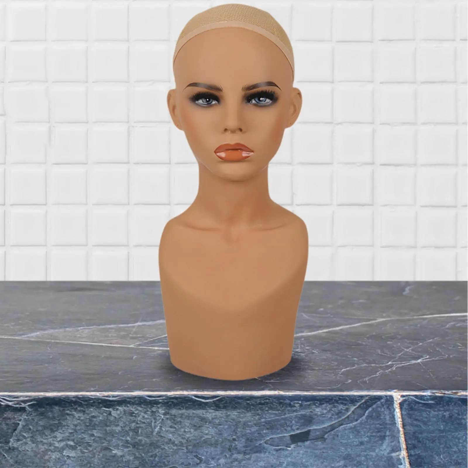 Female Mannequin Head Make up Manikin Head for Making Styling Scarf Glasses