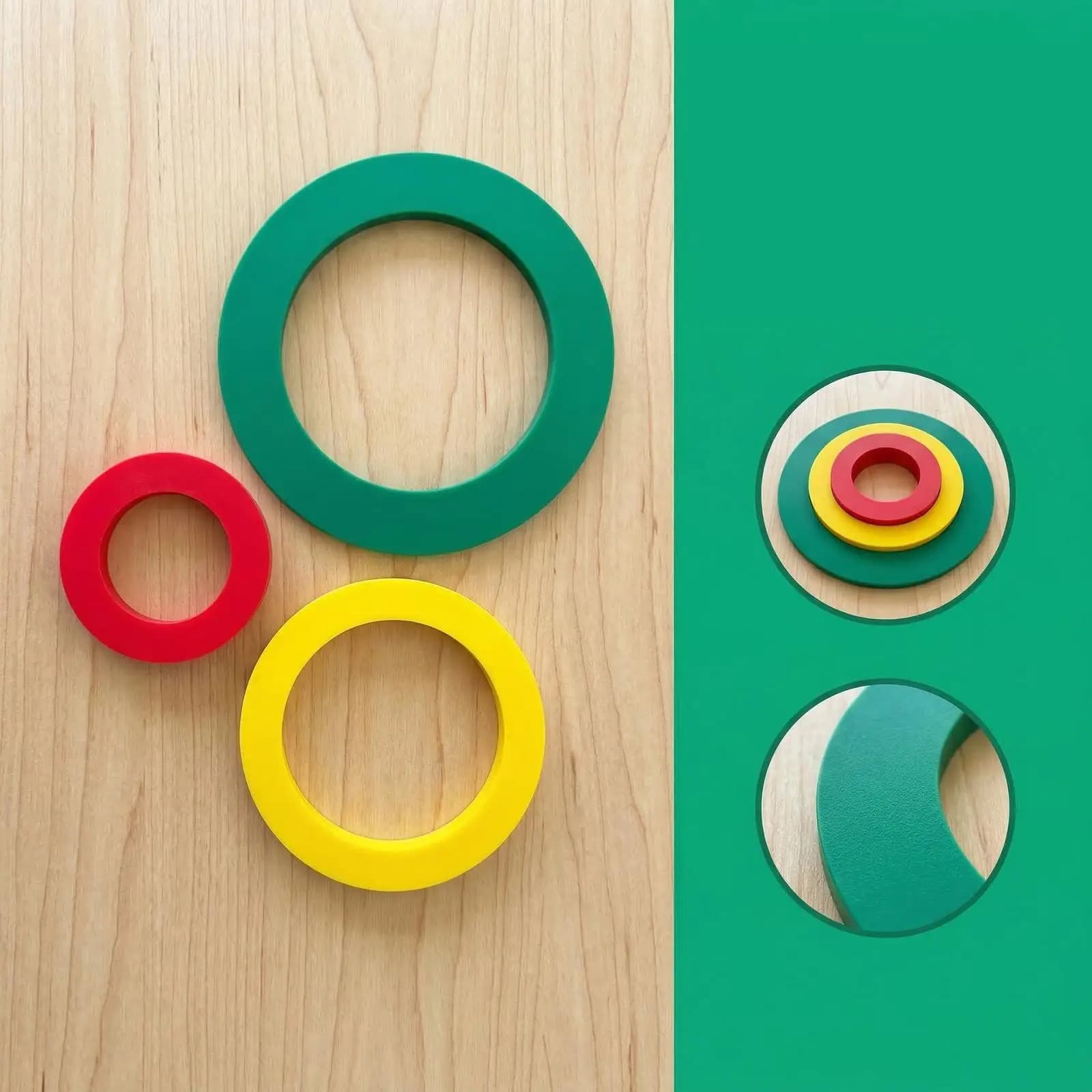 Anelli Portatili per Bersaglio da Golf in Silicone Leggero, Ausilio per l'Allenamento, 3 Misure, Accessori da Golf per Mini Golf Indoor
