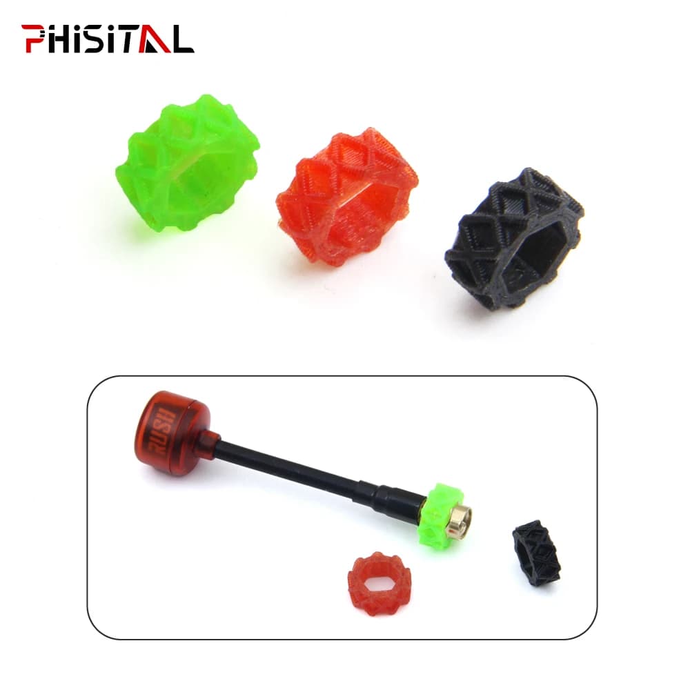 3D Printed Mini SMA antenna anti-slip ring Lock nut key for anti-sleeling flyer for FPV racing drone quadricocker DIY