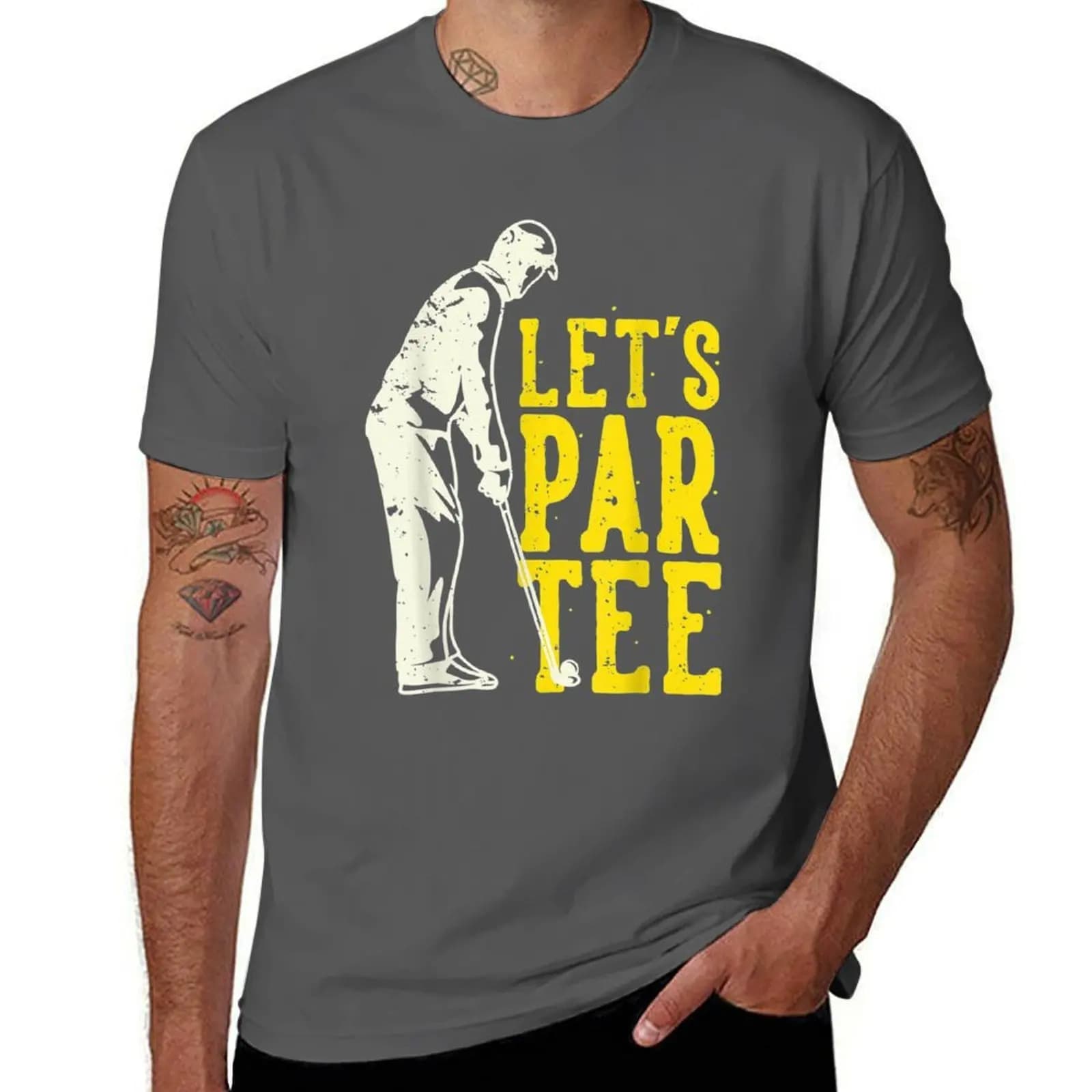 T-shirt da golf Let's Par Tee, t-shirt casual con grafica per tutti i giorni