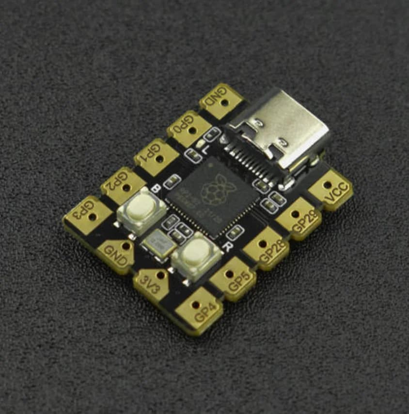 Scheda mini dev Beetle RP2040, MCU Raspberry Pi RP2040, 8 GPIO, flash da 2 MB, tipo C, per C++/MicroPython/Arduino