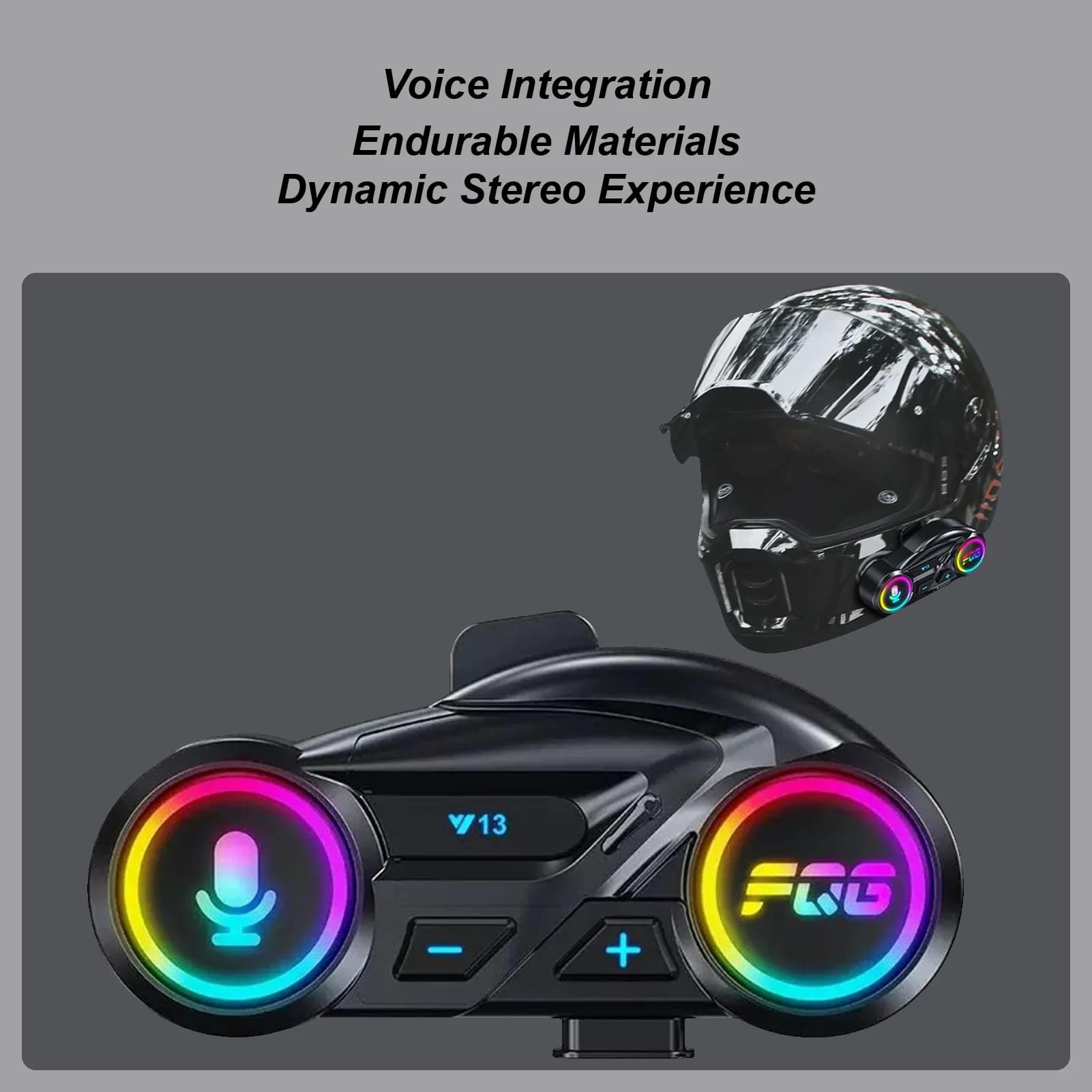 Headphones for helmet Wireless motorcycle helmet with speakers Noise reduction Waterproof 800 mAh earphones for skiing, running, touring