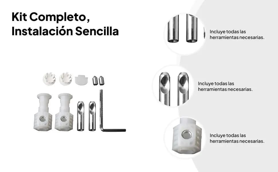 Kit di Riparazione per WC Sospeso, Viti di Fissaggio, Bulloni, Accessori e Connettori di Bloccaggio per Uso Domestico
