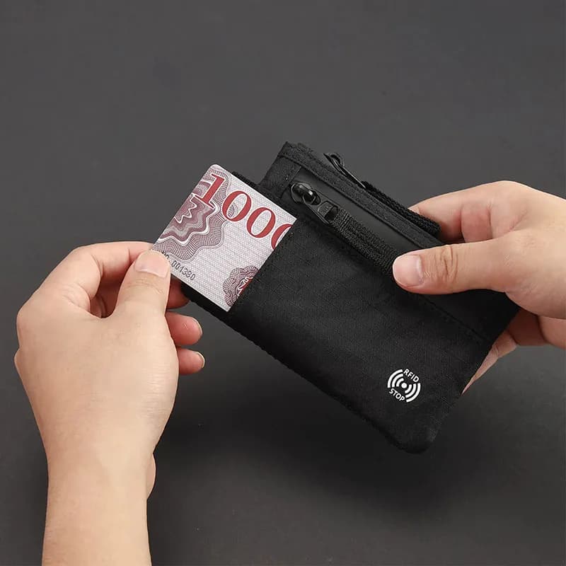 Portafoglio Sottile Antifurto RFID in X-Pac, Lussuoso Mini Portamonete e Porta Carte, Trendy Borsetta Piccola per Giovani