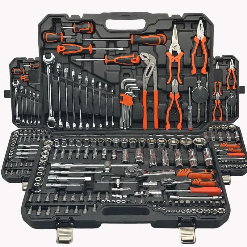 Set di Attrezzi per Riparazione Auto, Chiavi a Bussola, Kit Combinato per Riparazioni, Set per Auto e Casa