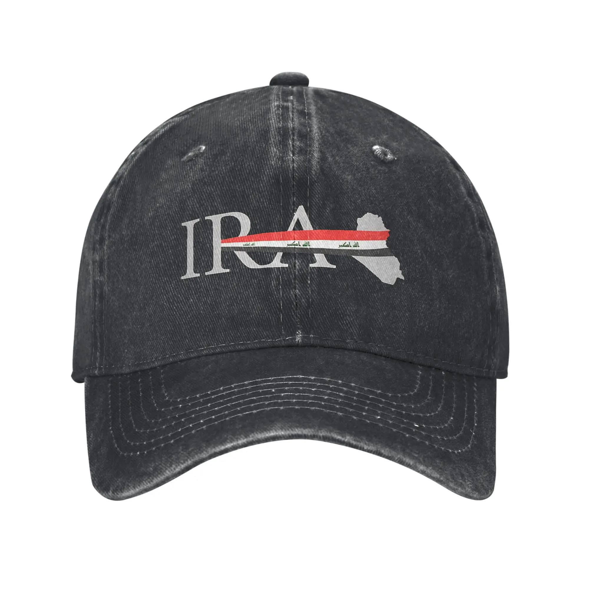 Iraq Old Flag With Iraqi Map Washed Baseball Cap y2k Cool Sun Trucker Hat Summer Unisex Men Hiking Fishing Baseball Caps