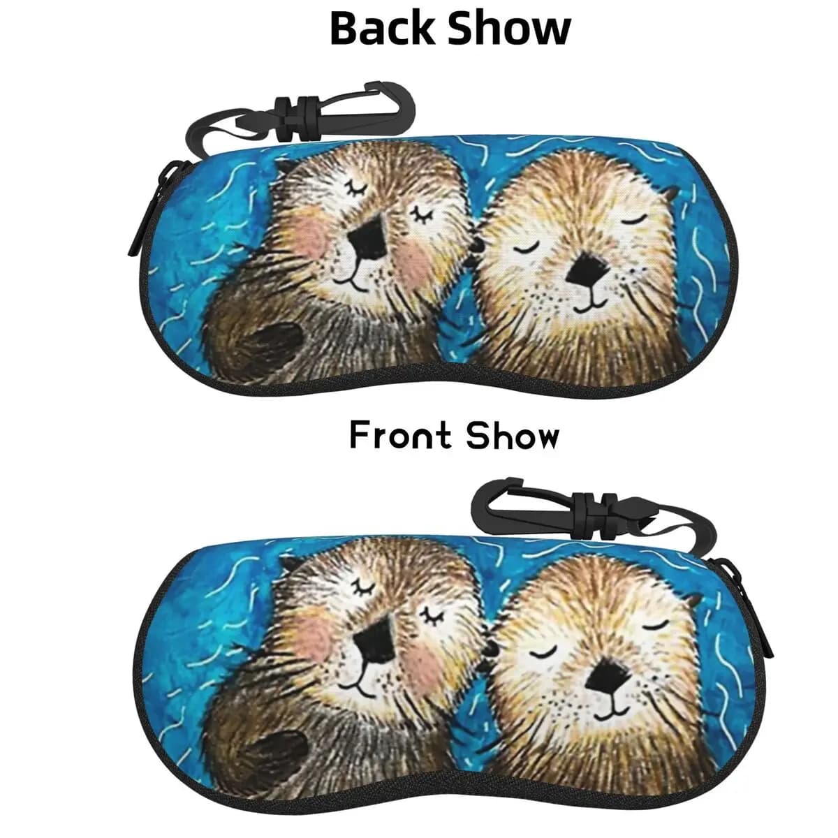 Otter CUTE SLEEP Eyewear Protective Case Sunglasses Protective Box Woman Man Soft Glass Case