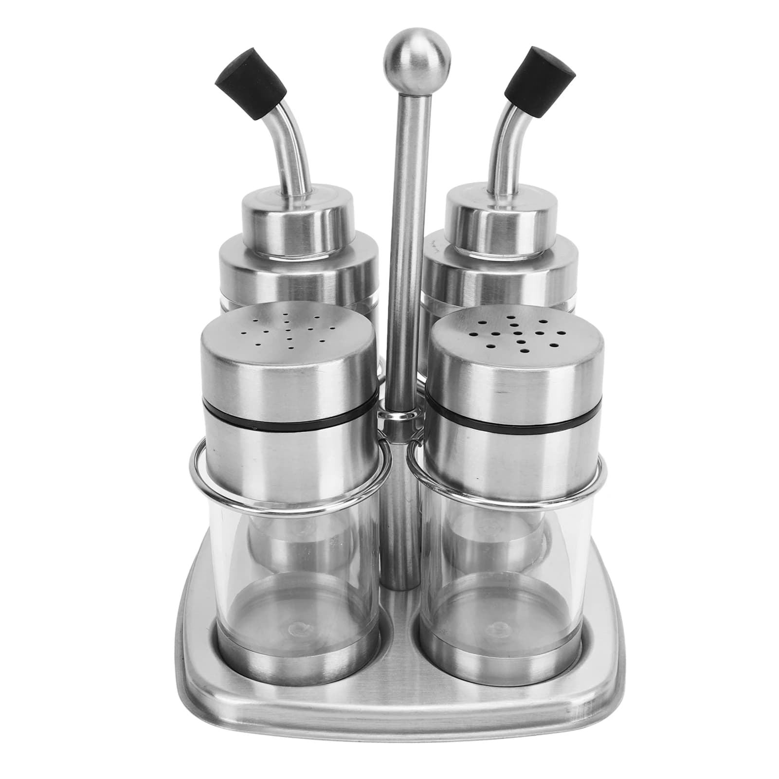 Set di 4 Contenitori per Spezie in Acciaio Inox 304, Barattoli per Condimenti da Cucina