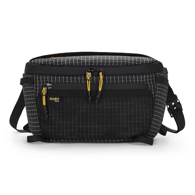Borsa da Petto Unisex in Fibra di Nylon Ultra Leggera Multi Tasca per Ciclismo, Corsa, Escursionismo, Campeggio, Sport e Uso Quotidiano