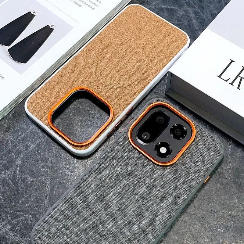 Custodia di Lusso in Tessuto PU con Ricarica Wireless Magnetica per OnePlus 15, Cover Protettiva Posteriore per OnePlus 15 15R 13 13R