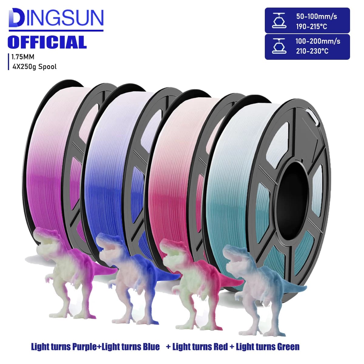 3D Printing Filament in PLA+, its color changes after exposure to ultraviolet light or sun. Filament PLA+, diameter 1.75 mm