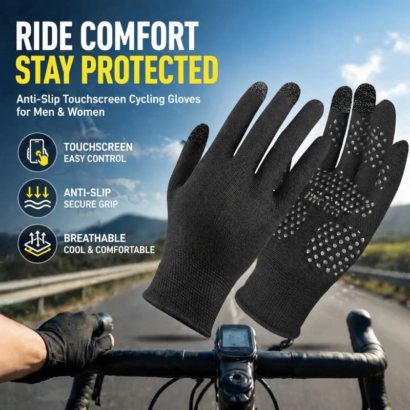 Anti-slip Touchscreen Gloves Ultraviolet Shielding Summer Wear Unisex Breathable Weave Sensitive Fingertip Response Sunproof