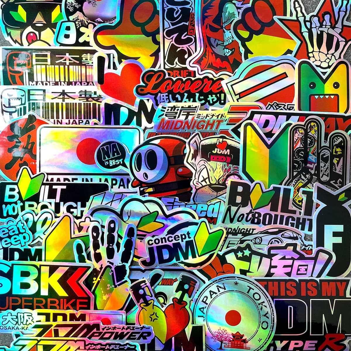JDM Motorcycle Vinyl Sticker Pack 40Pcs Random Waterproof Decals For Moto Helmet Car Body Fit YAMAHA MT07 MT09 R1 R3 R6 Nmax Xmax Tmax Bike Decor