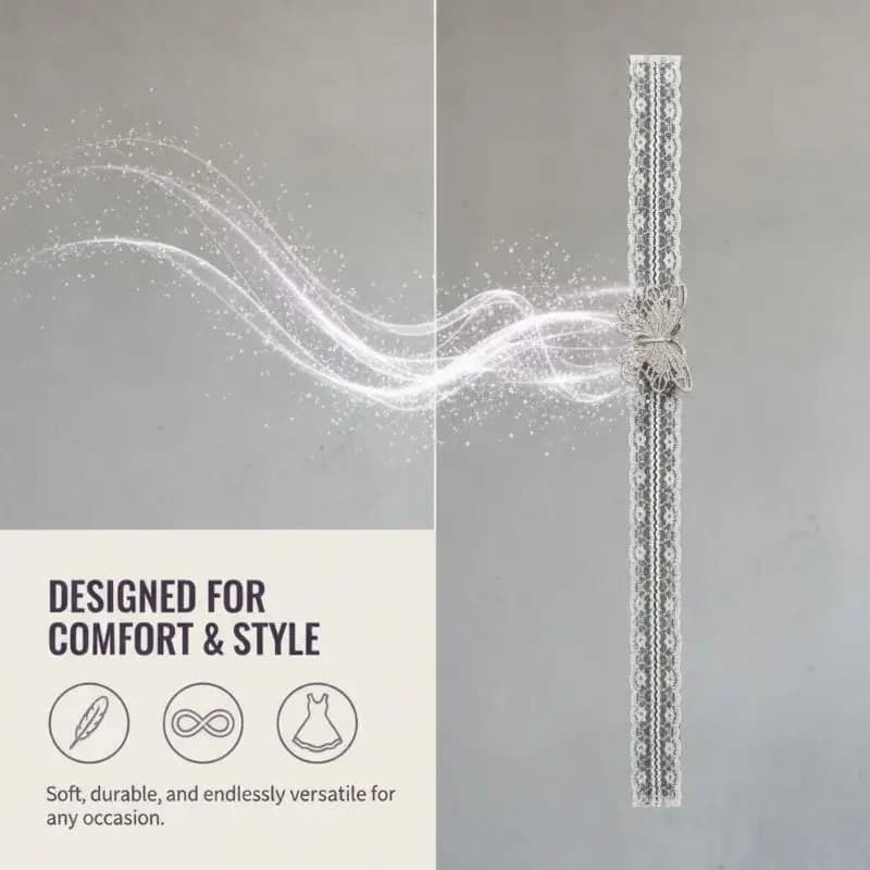 Fashion Women White Floral Lace Waist Belt Adjustable Decor Casual Style for Dress Skirt Party Event Waist Accessories