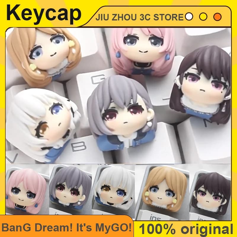 BanG Dream! It's MyGO!!!!! Keycaps Anon Chihaya Rana Kaname Taki Shiina Anime Resin Key Caps Mechanical Keyboard Custom Gifts