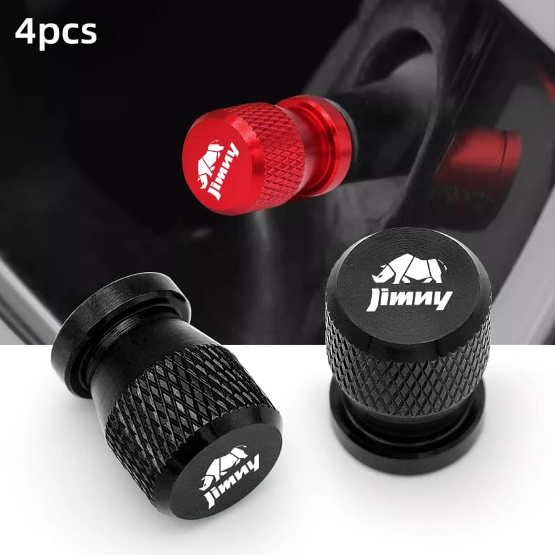 Car wheel pneumatic valve caps, tyre stem covers, waterproof, suitable for Suzuki Jimny, Jb74, Jb43, car decorations, car accessories 4 pieces