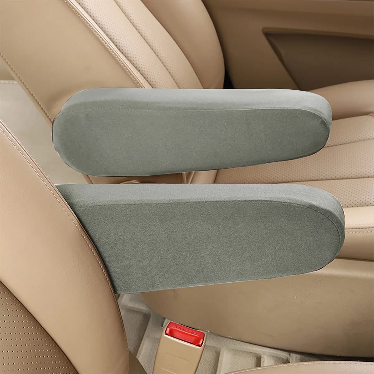Universal Car Armrest Covers 2pcs Soft Elastic Fabric Arm Rest Protector Dustproof Breathable Easy‑to‑Install Car Seat Interior