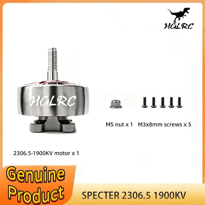 Motore Brushless HGLRC SPECTER 2306.5 1900KV 6S per Droni FPV Racing Freestyle da 5 Pollici, Parti DIY