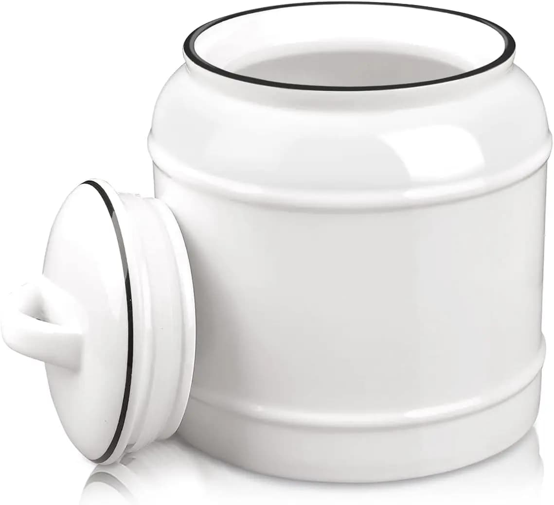 Barattolo in Ceramica da 9 Tazze/72oz per Conservazione Alimenti Secchi, Contenitore Ermetico per Biscotti con Coperchio, Contenitore in Porcellana per Cucina