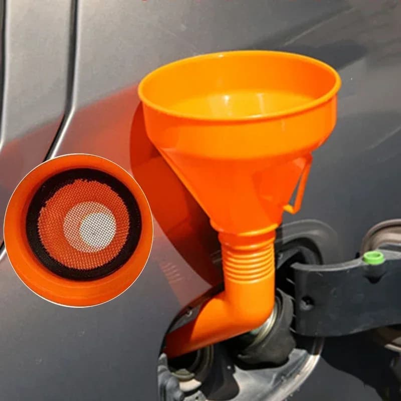 Filling funnel with filter Gasoline engine oil for motorcycle supply Long mouth funnel for cars Moto Filling tools for car repair