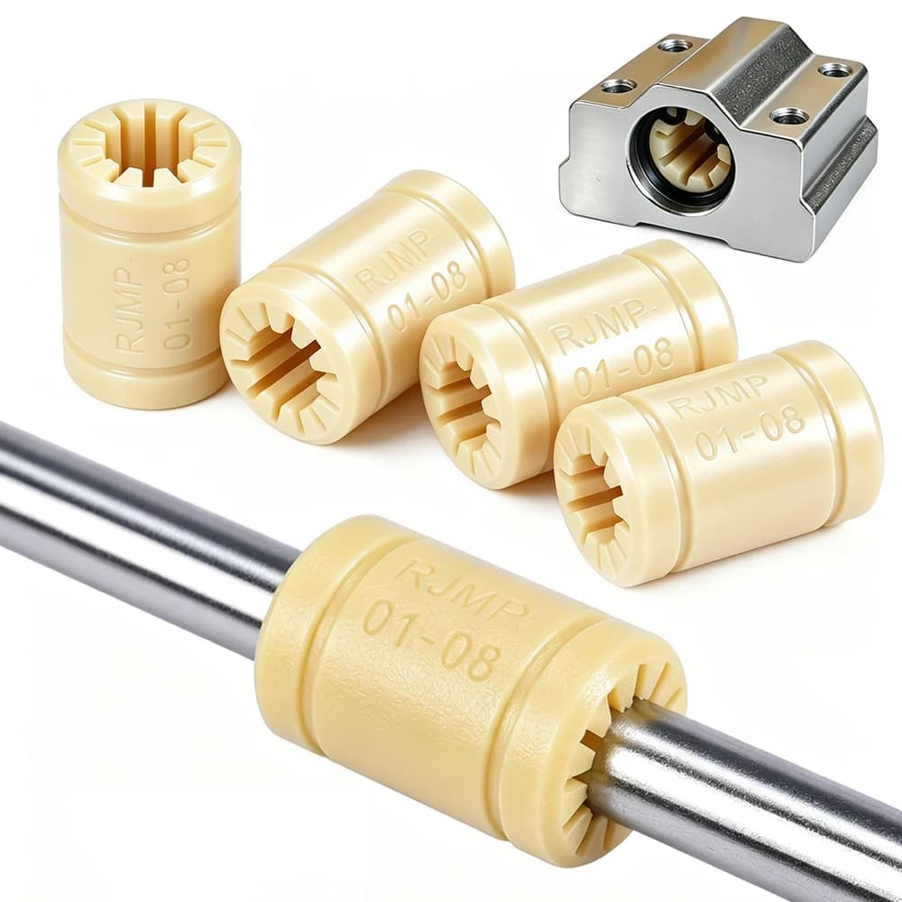 RJMP-01 Linear Bearings Plastic Bushing Polymer Ball Bearing 6mm 8mm 10mm 12mm for 3D CNC Printer