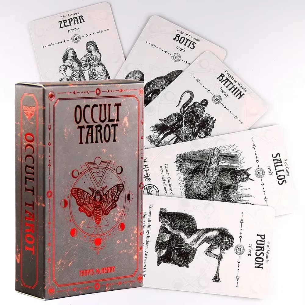 Tarocchi occulto 78 Carte Divinazione Set Mazzo Carta Oracle Carte da gioco per feste in famiglia Tavolo Solomonico Antico Magickal Grimoires Giocattolo