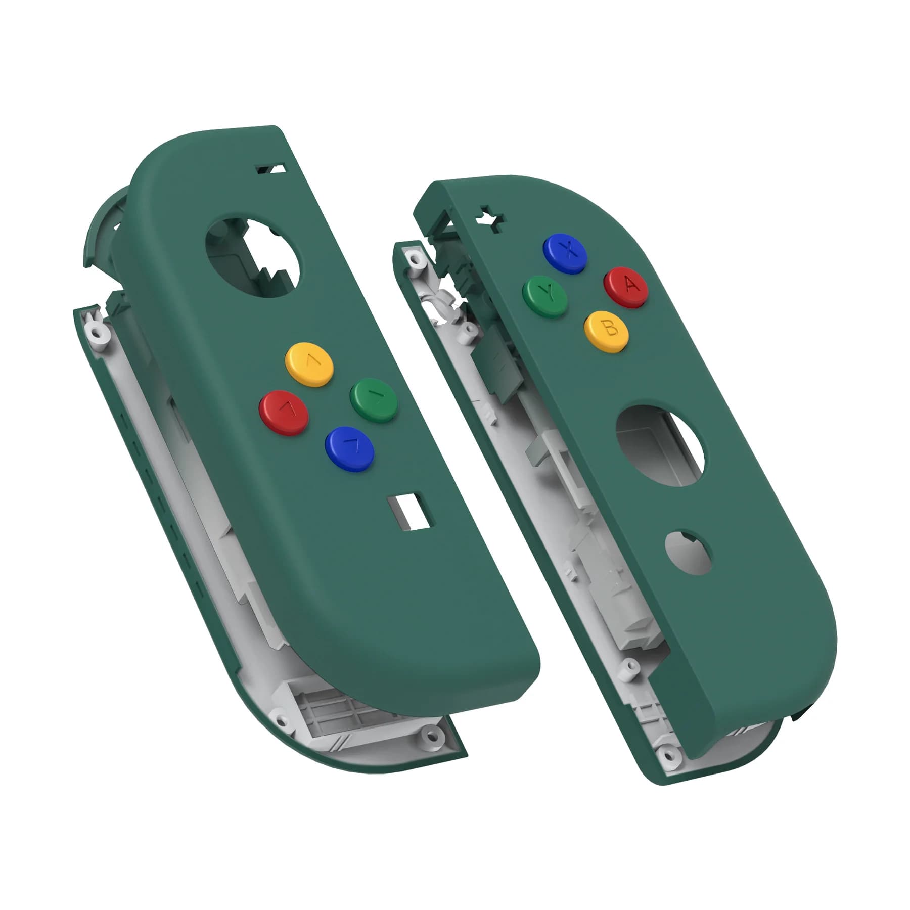eXtremeRate Custodia Shell di ricambio fai-da-te per interruttore NS e JoyCon OLED - Verde pino
